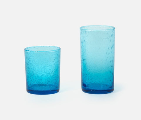 Stock up on all the specialty glass drinkware you need from this colorful selection.