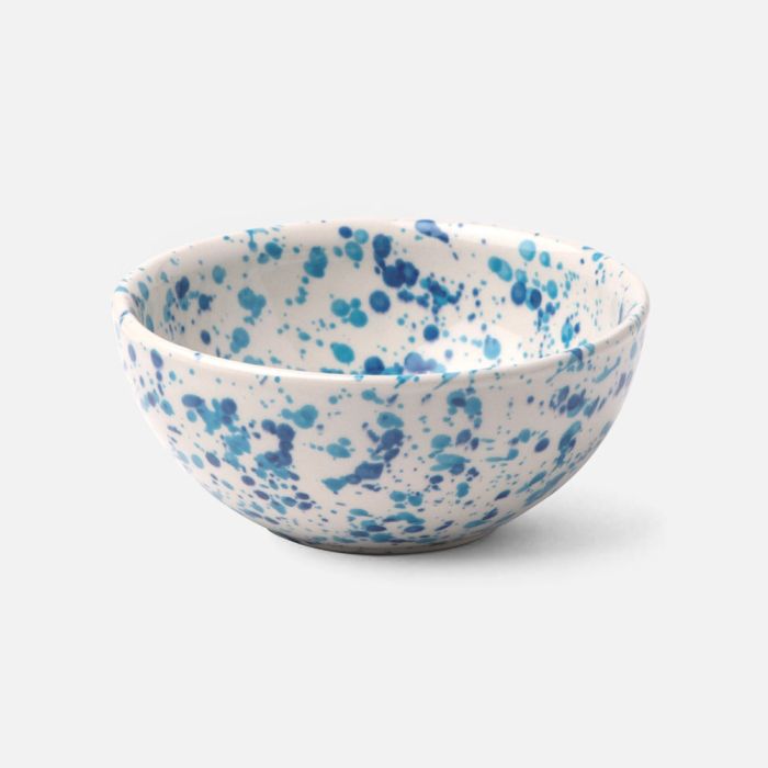 Blue Pheasant Sconset Mixed Blue Spongeware Cereal Bowl, Pack/4