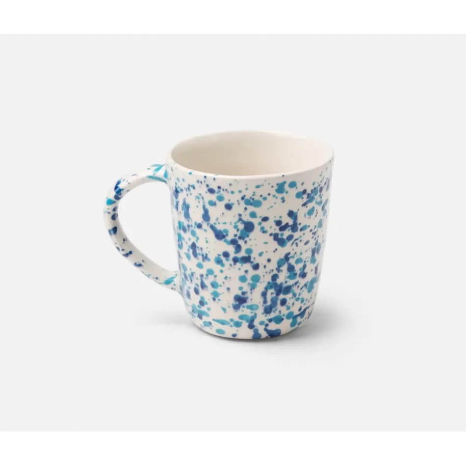 Blue Pheasant Sconset Mixed Blue Spongeware Mug, Pack/4