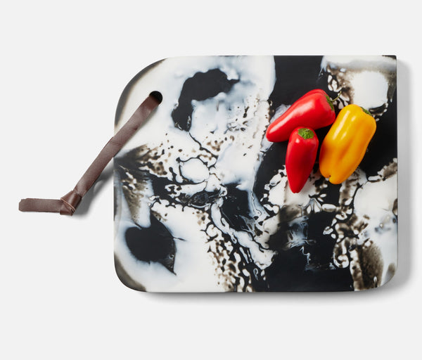 Noah Black Swirled Serving Board