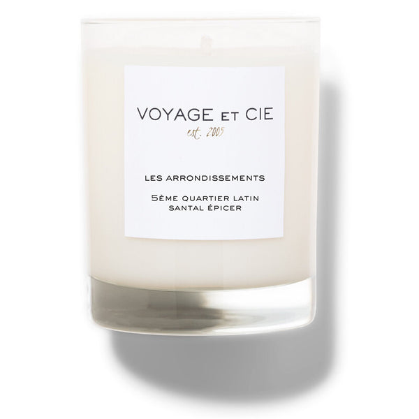 Voyage et Cie Les Arrondissements 5ème Quartier Latin "Santal Épicer" Candle