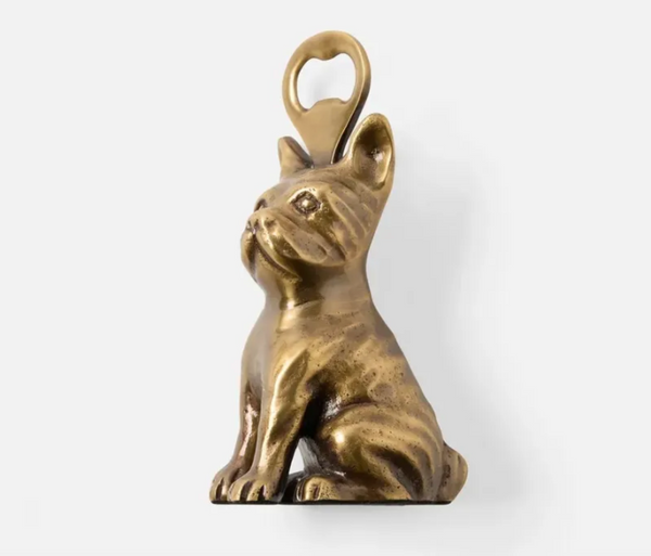Blue Pheasant Cosette Antique Pewter French Bulldog Bottle Opener