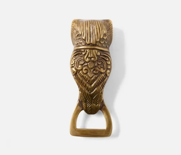 Blue Pheasant Archibald Antique Brass Owl Bottle Opener