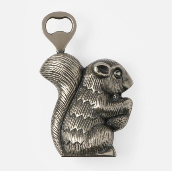 Blue Pheasant Dora Antique Pewter Squirrel Bottle Opener