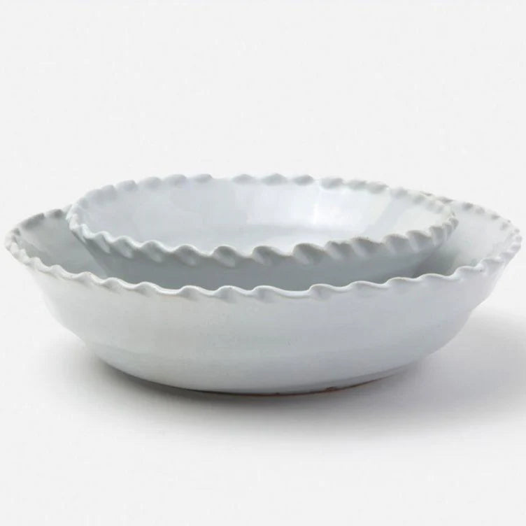 Blue Pheasant Adina Small Serving Bowl, Set of Two - Antique White