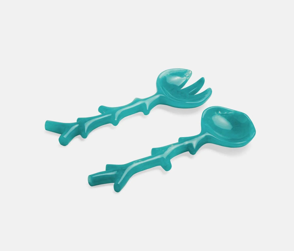 Blue Pheasant Celina 2-Piece Serving Set - Turquoise