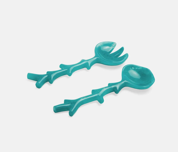 Blue Pheasant Celina 2-Piece Serving Set - Turquoise