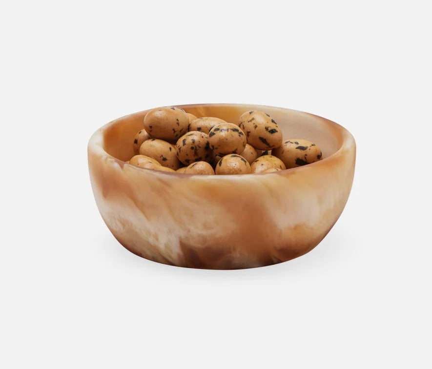 Blue Pheasant Hugo Swirled Extra Small Serving Bowl - Amber