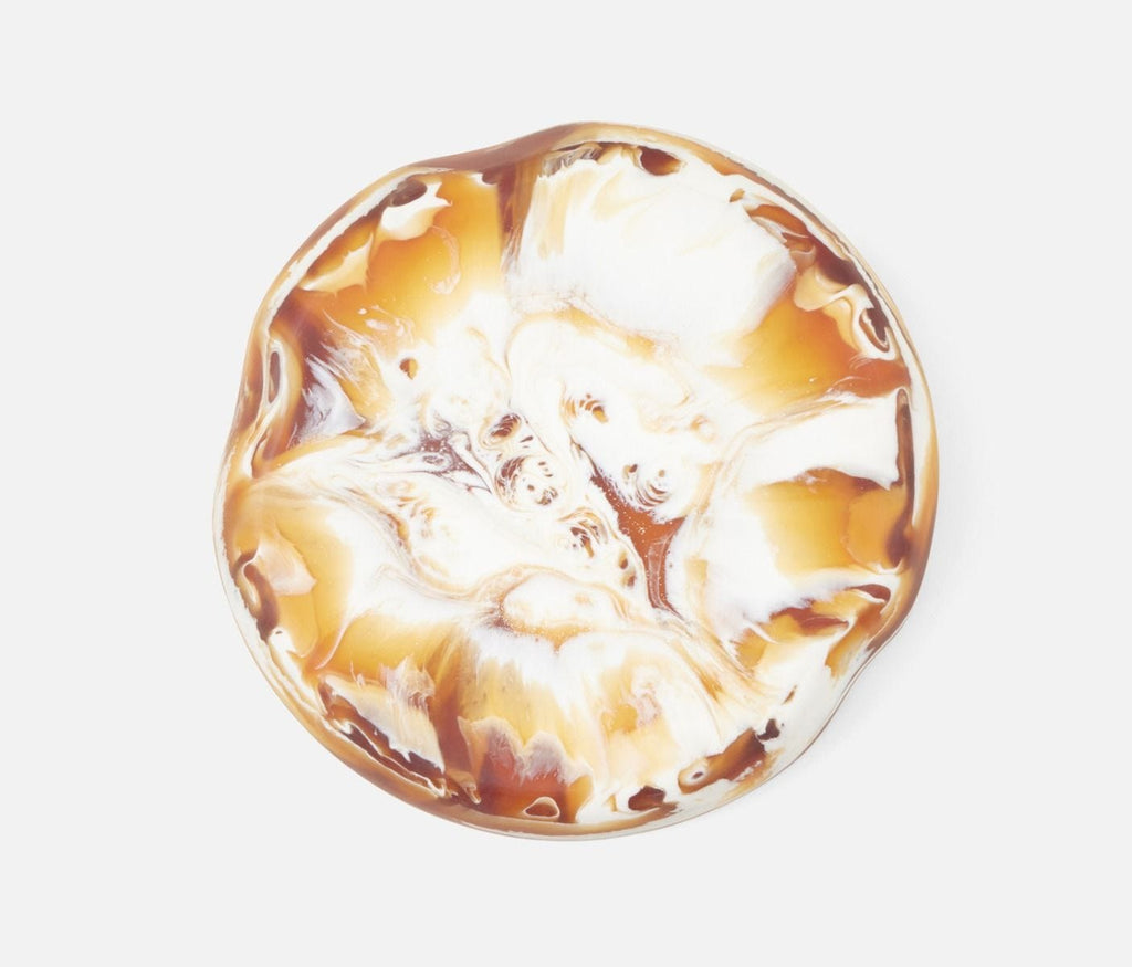 Blue Pheasant Beatrix Swirled Serving Bowls - Amber