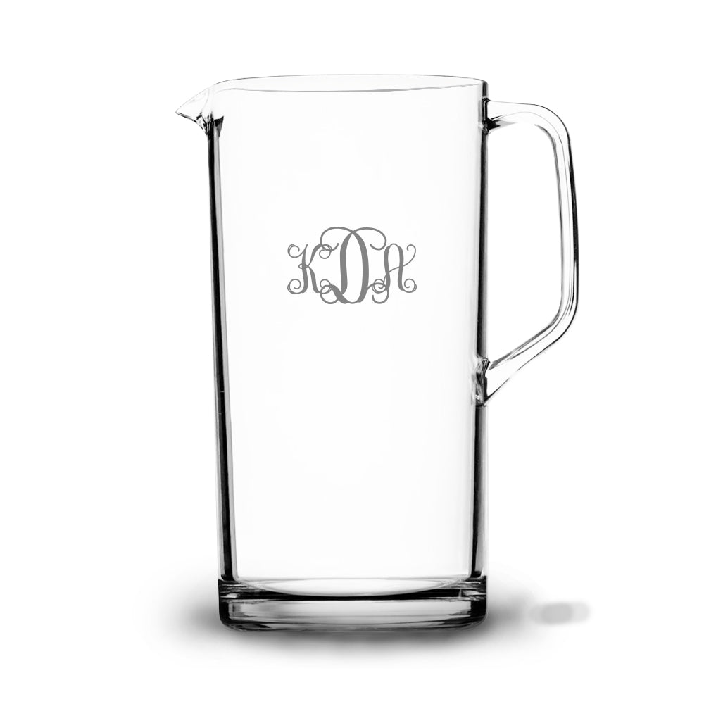 Vine 60 oz Etched Glass Pitcher