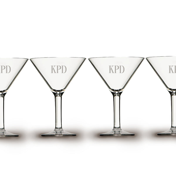 Etched Acrylic Cocktail Martini Beverageware