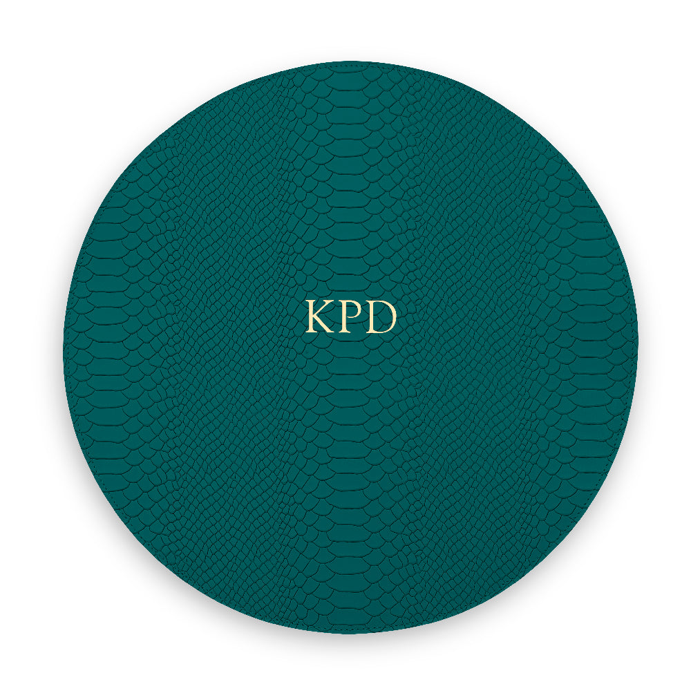 Peacock Leather Placemat