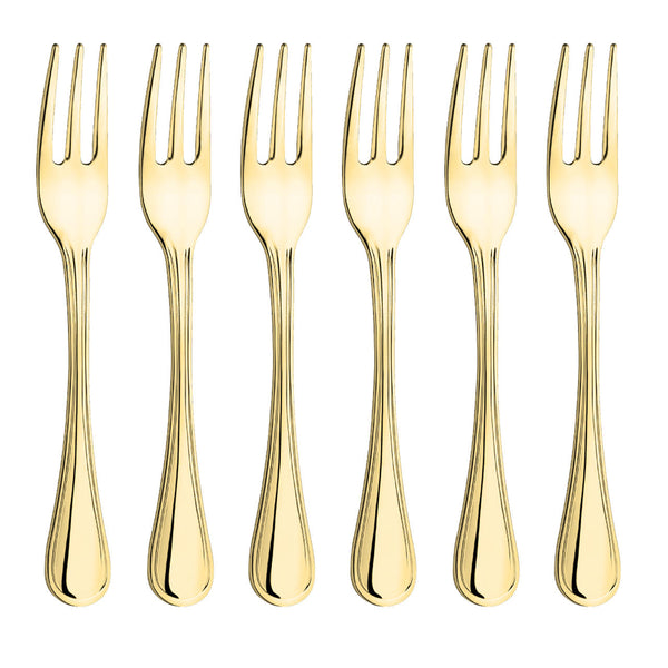 Inoxriv Rugiada Gold 6-Piece Dessert Fork Set