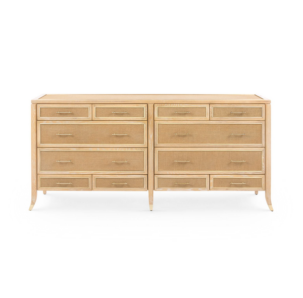 Villa & House Natural and Camel Paulina 12-Drawer