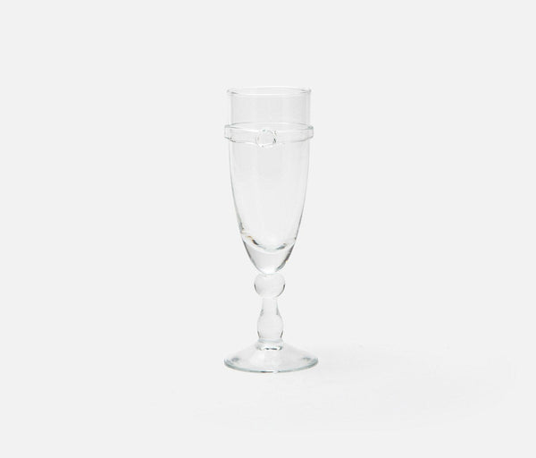 Blue Pheasant Charlotte Clear Champagne Flute, Set Of 6