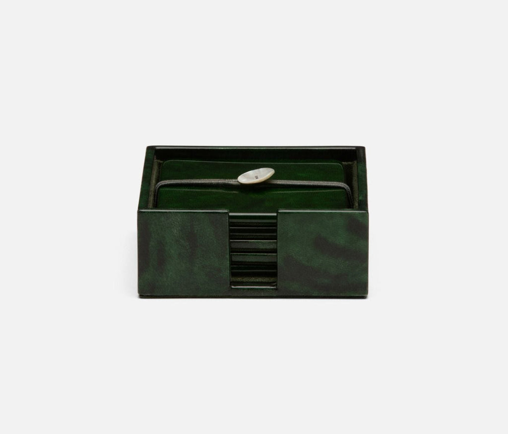 Blue Pheasant Nelson, Emerald Gloss Coasters, Set of 6