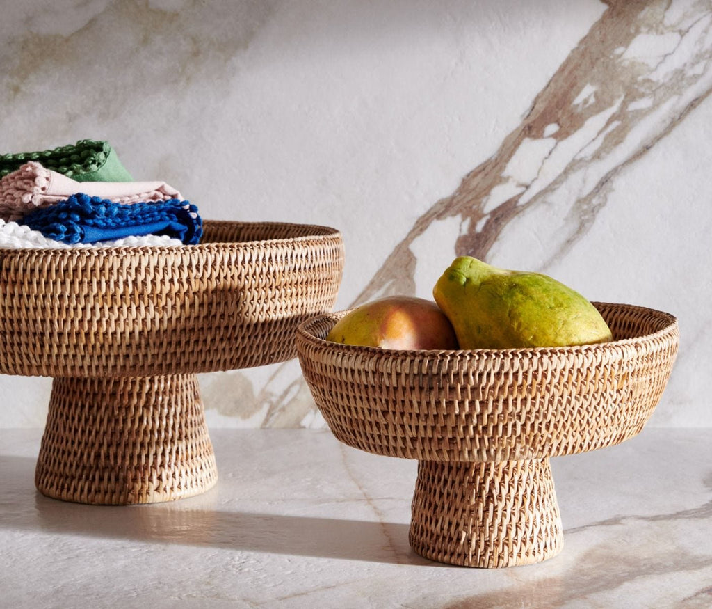 Blue Pheasant Londyn Footed Serving Bowl - Natural