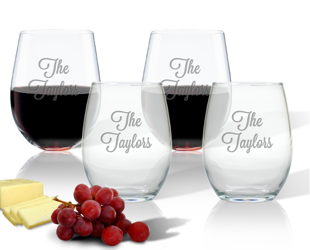 Personalized Acrylic Wine Stemless Glasses