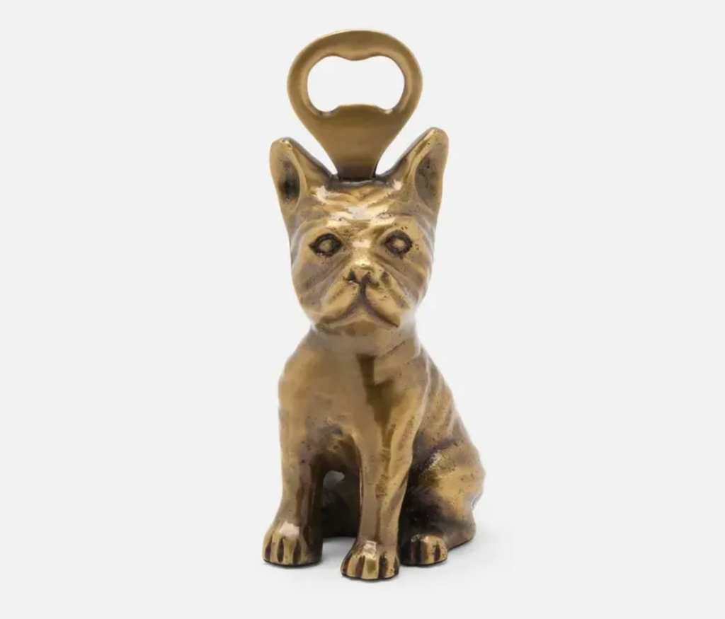 Blue Pheasant Cosette Antique Pewter French Bulldog Bottle Opener