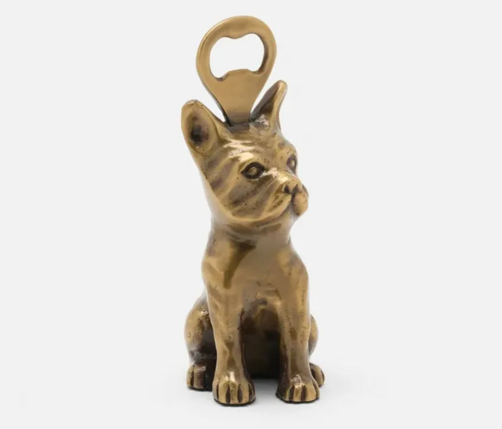 Blue Pheasant Cosette Antique Pewter French Bulldog Bottle Opener