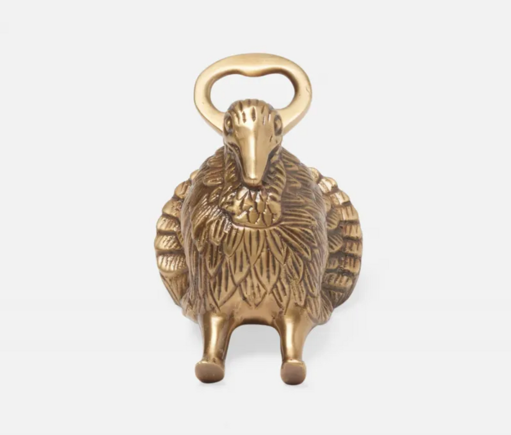 Blue Pheasant Archibald Antique Brass Turkey Bottle Opener