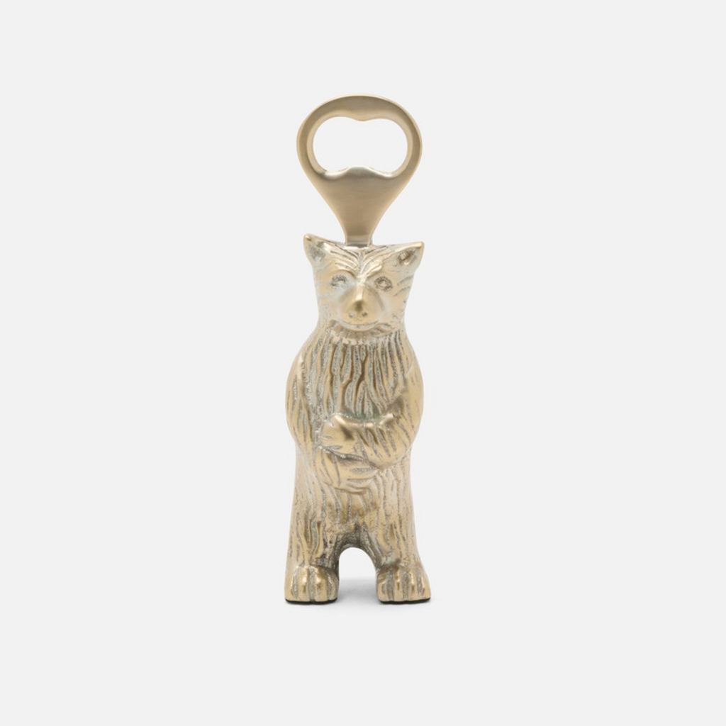Blue Pheasant Benjamin Bear Tarnished Silver Bottle Opener