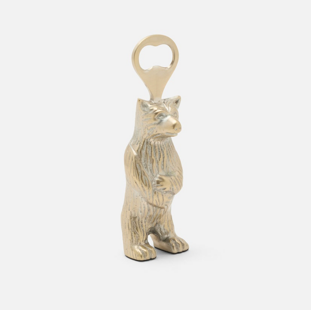 Blue Pheasant Benjamin Bear Tarnished Silver Bottle Opener