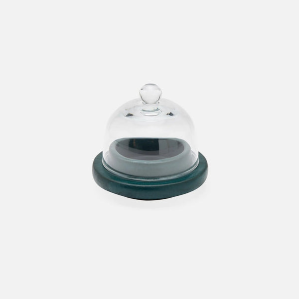 Blue Pheasant Marcus Round Butter Dish, Set of 2 - Teal