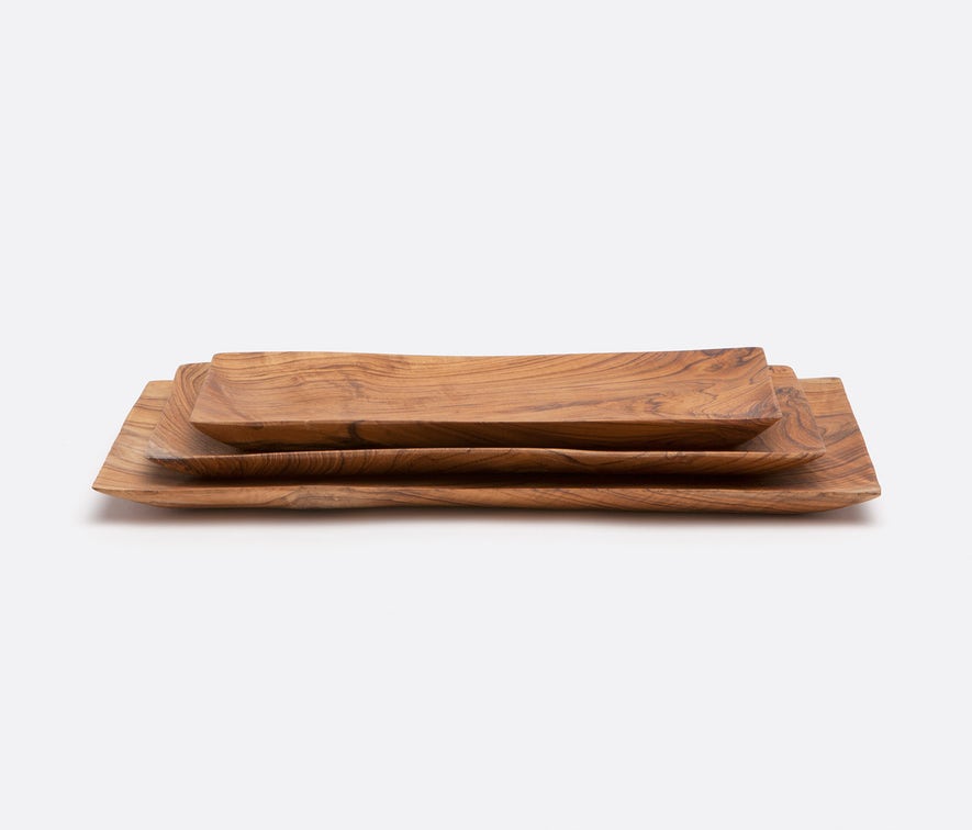 Blue Pheasant Rowan Natural Serving Trays Collection