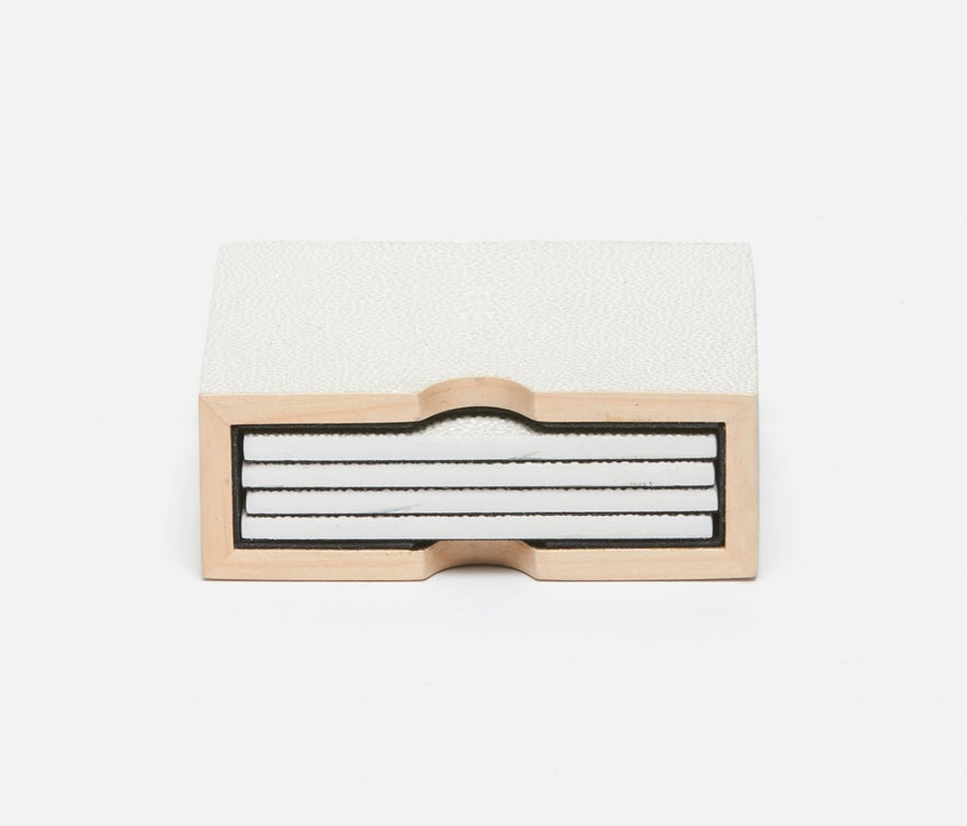 Blue Pheasant Varese Blanc Coasters