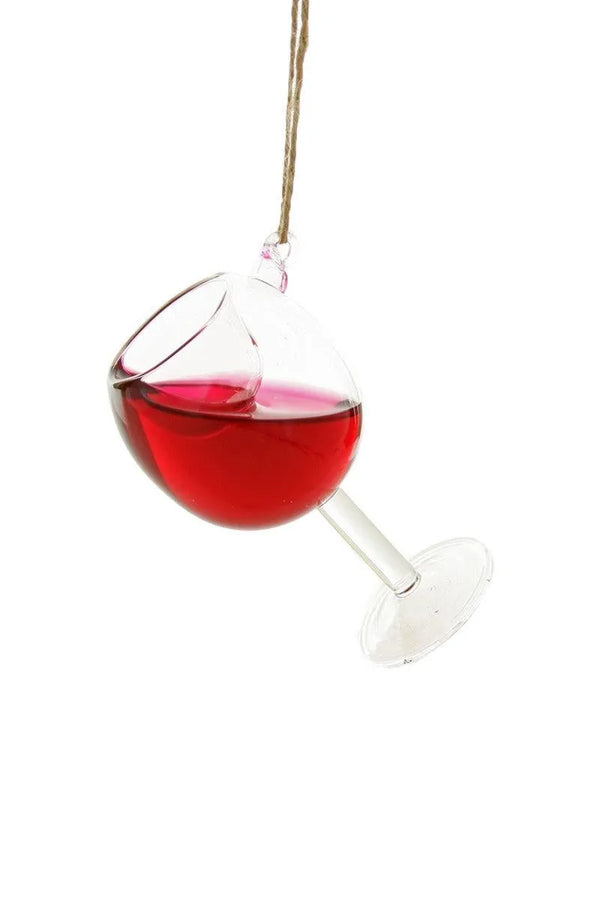 Cody Foster Glass of Red Ornament