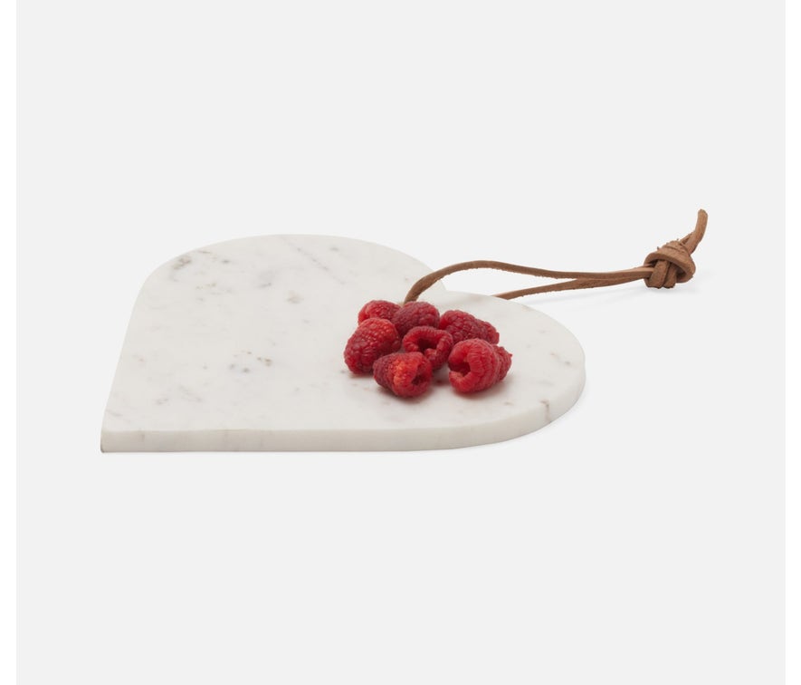 Blue Pheasant White Riley Heart Shaped Serving Board