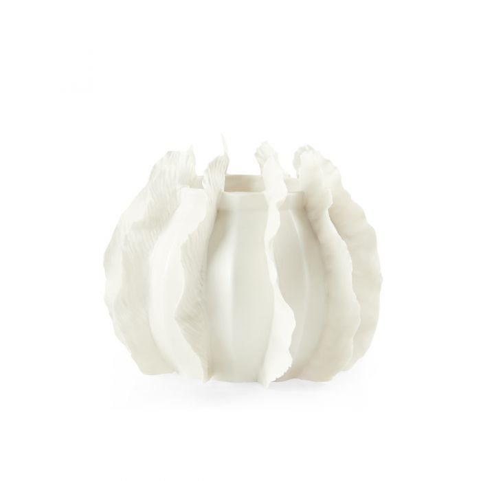 Villa & House Spring Flower Low Vase, Blanc De Chine