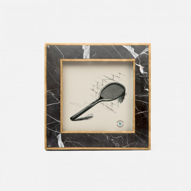 Pigeon and Poodle Thun Frame Nero Marble / Brass Metal
