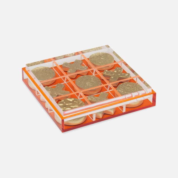 Pigeon and Poodle Alzey Clear/Green Tic Tac Toe Acrylic Set