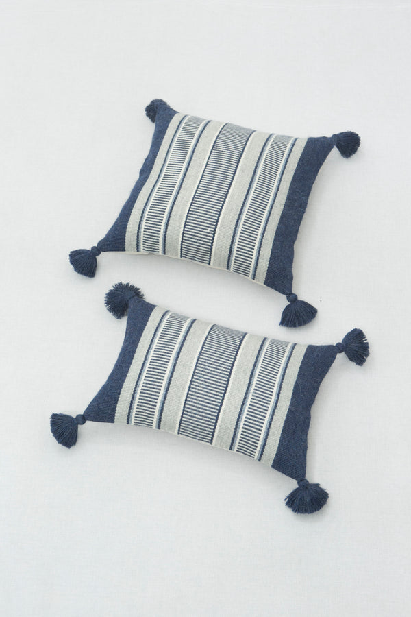 Pais Textil Blue and Gray Cierre Alpaca Pillow Cover