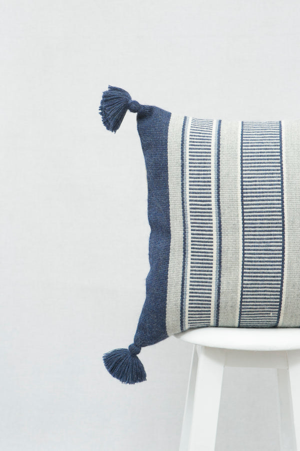 Pais Textil Blue and Gray Cierre Alpaca Pillow Cover