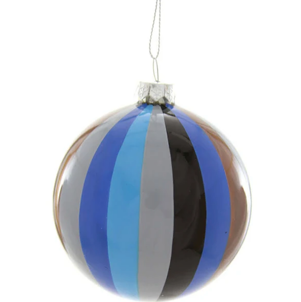 Tonal Pinwheel Bauble Ornament in Blue