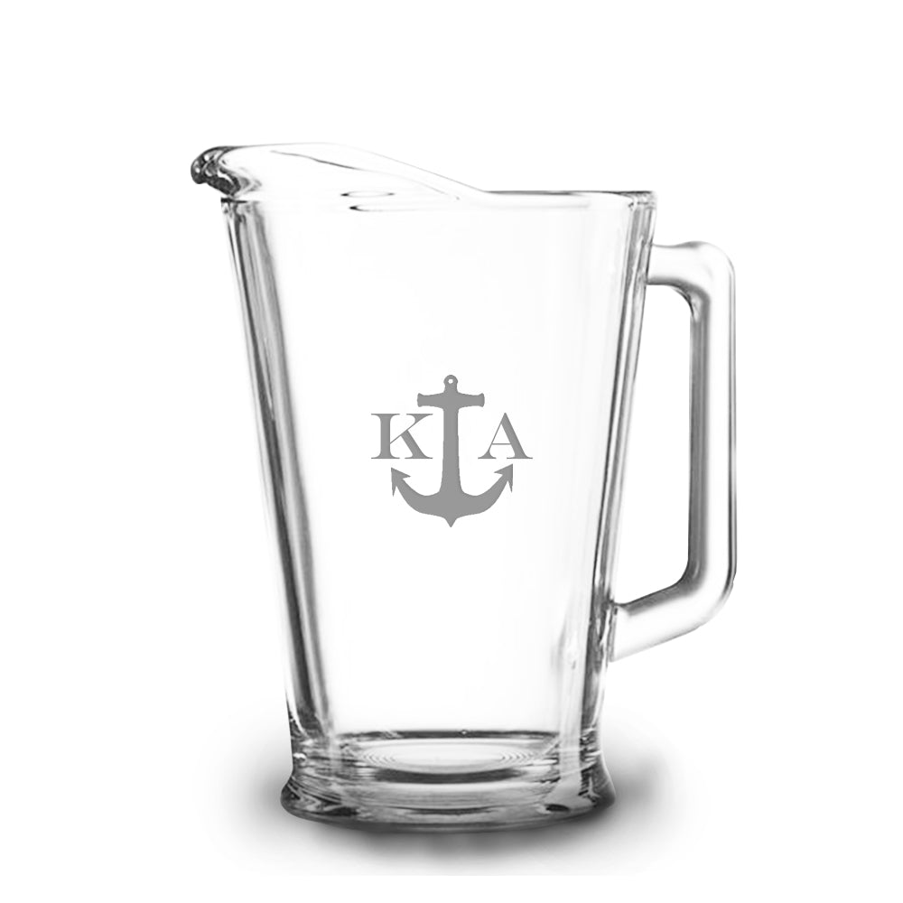 Anchor 60 oz Etched Glass Pitcher