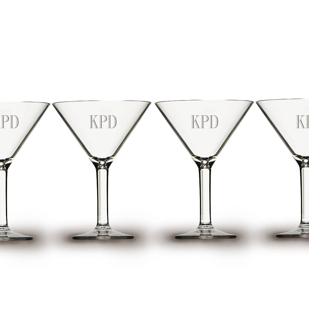 Etched Acrylic Cocktail Martini Beverageware