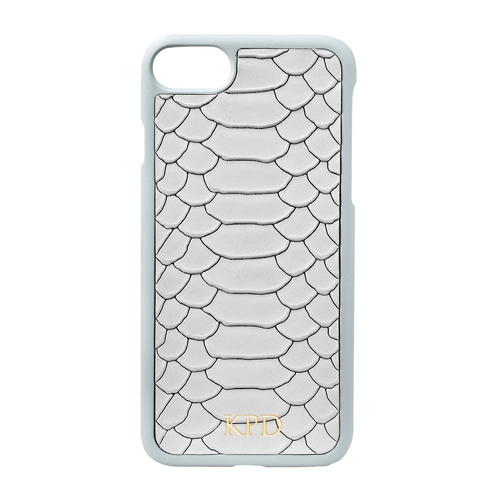 Gray Python Leather iPhone Case