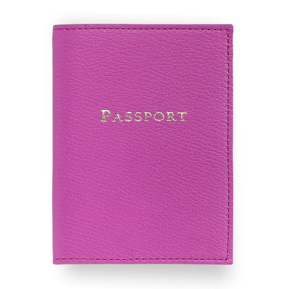 Orchid Leather Passport Cover