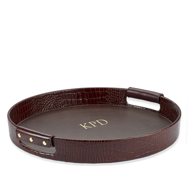 Leather Round Tray