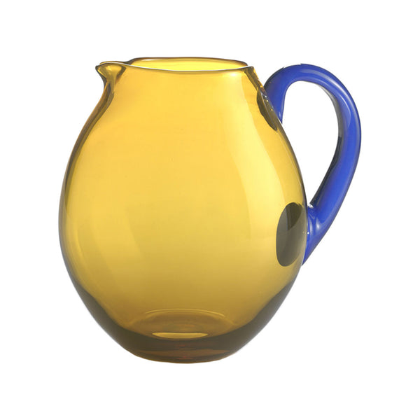 Nason Moretti Blue with Yellow Dandy Pitcher