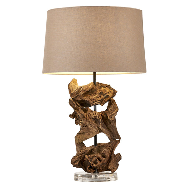 Continental Home Natural Teak Table Lamp