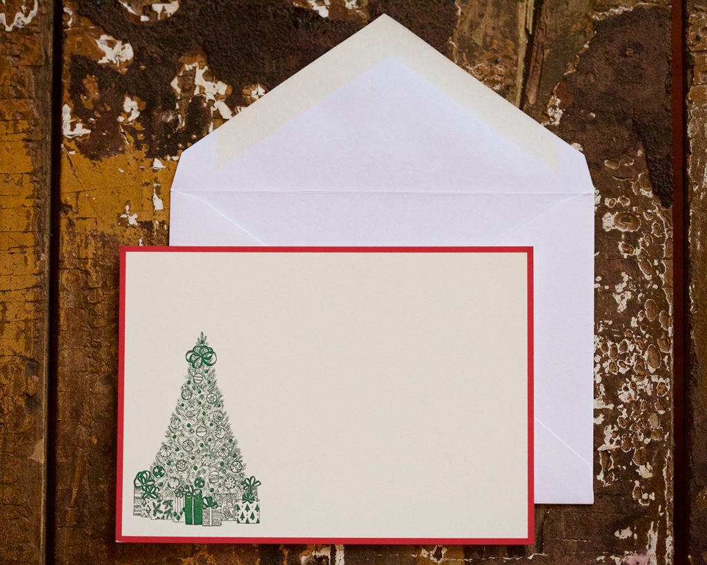 Holiday Christmas Tree Thank You Notes