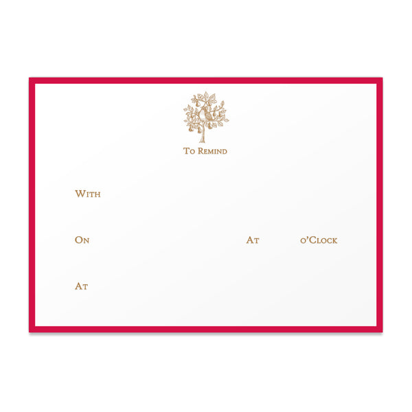 Partridge “To Remind” Note Cards