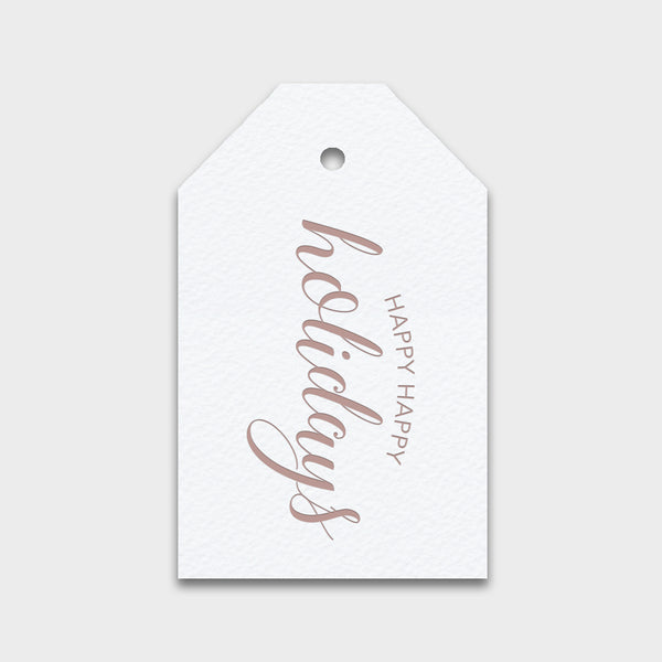 Rosé Gold Holiday Gift Tag