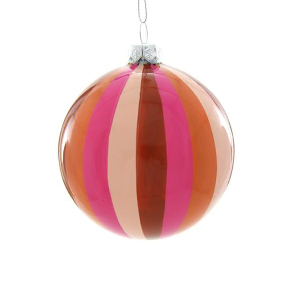 Tonal Pinwheel Bauble Ornament in Pink