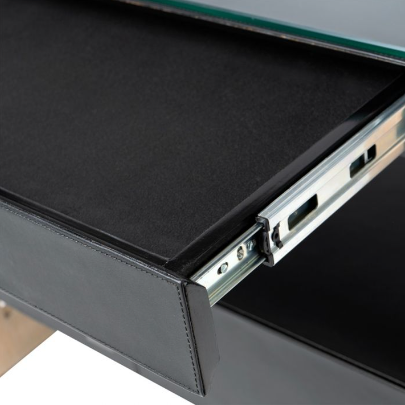 Villa & House Black Elton 1-Drawer Side Table